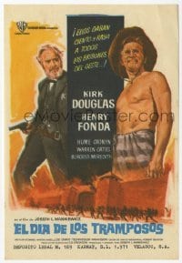 4a950 THERE WAS A CROOKED MAN Spanish herald '71 different MCP art of Kirk Douglas & Henry Fonda!