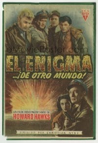 4a953 THING Spanish herald '52 Howard Hawks classic horror, cool different image of top cast!