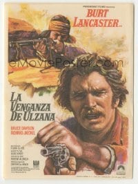 4a966 ULZANA'S RAID Spanish herald '73 artwork of Burt Lancaster by Mac Gomez, Robert Aldrich!