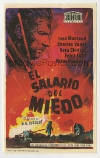4a973 WAGES OF FEAR Spanish herald R66 Yves Montand, Henri-Georges Clouzot, different W. art!