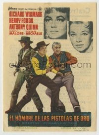 4a976 WARLOCK Spanish herald '61 Henry Fonda, Richard Widmark, Anthony Quinn, Dorothy Malone