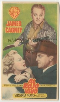 4a983 WHITE HEAT Spanish herald '50 James Cagney & Virginia Mayo in classic film noir, different!