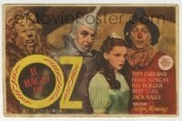 4a991 WIZARD OF OZ 1pg Spanish herald '45 Judy Garland, Jack Haley, Bert Lahr, Bolger, different!
