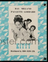 4a252 KITTY English pressbook R50s pretty Paulette Goddard & Ray Milland in historical England!