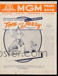 4a261 TOM & JERRY English pressbook '50s the famous MGM cartoon cat & mouse!