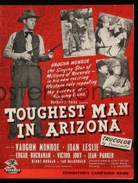 4a262 TOUGHEST MAN IN ARIZONA English pressbook '52 Vaughn Monroe, Idol of Millions & Joan Leslie!