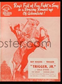 4a263 TRIGGER JR. English pressbook '52 Roy Rogers, Dale Evans, Trigger, fun, fight & song!