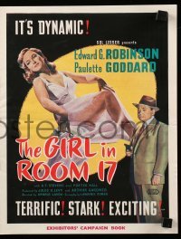 4a265 VICE SQUAD English pressbook '53 Edward G. Robinson & sexy Paulette Goddard, Girl in Room 17