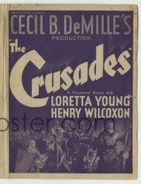 4a064 CRUSADES herald '35 Loretta Young, Henry Wilcoxon, Cecil B. DeMille's crowning achievement!