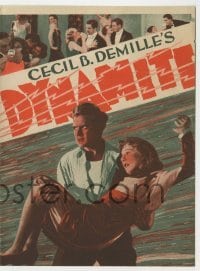 4a074 DYNAMITE herald '29 Cecil B. DeMille, Conrad Nagel, Kay Johnson, Charles Bickford