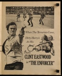 4a078 ENFORCER herald '76 when the terrorists come, Clint Eastwood is Dirty Harry is at his best!
