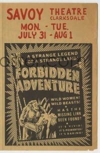 4a093 FORBIDDEN ADVENTURE IN ANGKOR herald R40s great art of gorilla holding topless native girl!