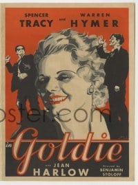 4a101 GOLDIE herald '31 great art & photos of sexy Jean Harlow, Spencer Tracy & Warren Hymer!