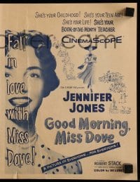 4a103 GOOD MORNING MISS DOVE herald '55 pretty beloved teacher Jennifer Jones, Robert Stack
