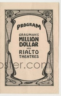 4a104 GRAUMAN'S MILLION DOLLAR & RIALTO THEATRES herald '24 Feet of Clay, Captain Blood on stage!