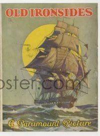 4a173 OLD IRONSIDES herald '26 Wallace Beery, directed by James Cruze, great ship artwork!