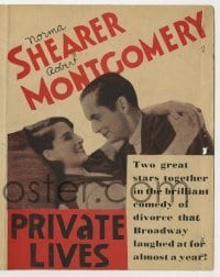 4a186 PRIVATE LIVES herald '31 Norma Shearer & Robert Montgomery in the play by Noel Coward!