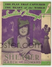 4a202 SMILIN' THROUGH herald '32 pretty Norma Shearer, Fredric March, Leslie Howard!