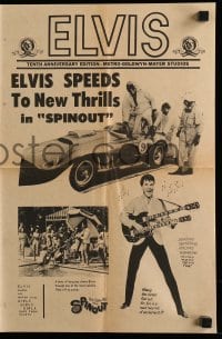 4a205 SPINOUT herald '66 Elvis Presley playing a double-necked guitar & driving cool race car!