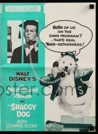 4a270 ABSENT-MINDED PROFESSOR/SHAGGY DOG pressbook '67 two Disney sci-fi movies together!