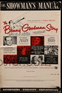 4a286 BENNY GOODMAN STORY pressbook '56 Steve Allen as Benny Goodman, Donna Reed, Gene Krupa