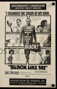 4a292 BLACK LIKE ME pressbook '64 Carl Lerner, James Whitmore, know what it feels like to be black!