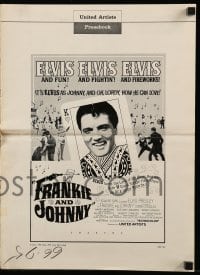 4a352 FRANKIE & JOHNNY pressbook '66 Elvis Presley turns the land of the blues red hot!
