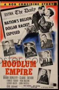 4a375 HOODLUM EMPIRE pressbook '52 Brian Donlevy, Claire Trevor, billion dollar racket exposed!