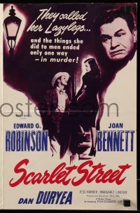 4a522 SCARLET STREET pressbook R49 Fritz Lang film noir, Edward G. Robinson, Joan Bennett, Duryea