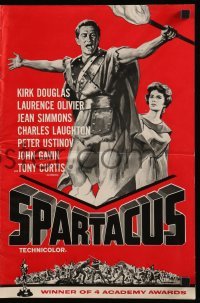 4a553 SPARTACUS pressbook '62 classic Stanley Kubrick winner of 4 Academy Awards, Kirk Douglas