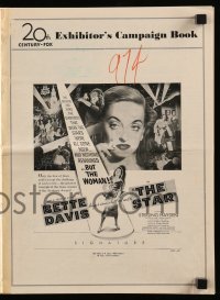4a561 STAR pressbook '53 Hollywood actress Bette Davis holding Oscar in the spotlight!