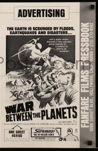 4a619 WAR BETWEEN THE PLANETS/SUPERARGO & THE FACELESS GIANTS pressbook '71 cool sci-fi images!