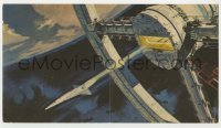 4a640 2001: A SPACE ODYSSEY horizontal Spanish herald '68 Kubrick, art of space wheel by Bob McCall!