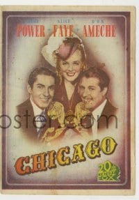 4a785 IN OLD CHICAGO Spanish herald '38 great portrait of Tyrone Power, Alice Faye & Don Ameche!