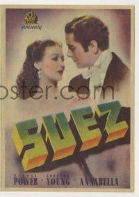 4a943 SUEZ Spanish herald '44 different images of Tyrone Power & pretty Loretta Young!