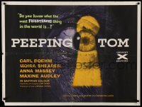 4b156 PEEPING TOM British quad '60 Michael Powell voyeur classic, Bohm & Massey by projector