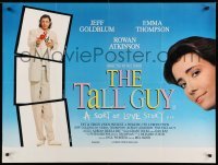 4b163 TALL GUY British quad '89 great full-length image of Jeff Goldblum, pretty Emma Thompson!