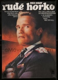 4b230 RED HEAT Czech 12x17 '88 great image of Russian cop Arnold Schwarzenegger!
