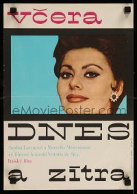 4b241 YESTERDAY, TODAY & TOMORROW Czech 11x16 '66 Sophia Loren, directed by Vittorio De Sica!