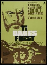 4b381 TEN DAYS' WONDER Danish '72 Orson Welles, Marlene Jobert, Claude Chabrol, Stevenov art!