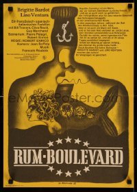 4b114 RUM RUNNERS East German 16x23 '72 Boulevard du rhum, Brigitte Bardot, G. Rappers artwork!