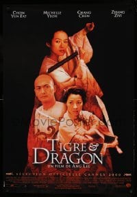 4b791 CROUCHING TIGER HIDDEN DRAGON French 27x39 '00 Ang Lee kung fu masterpiece, Chow Yun Fat
