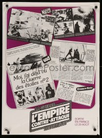 4b828 EMPIRE STRIKES BACK French 23x32 '80 George Lucas sci-fi classic, cool news articles!