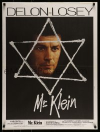 4b871 MR. KLEIN French 24x32 '76 cool image of Jewish art dealer Alain Delon, Joseph Losey!