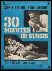 4b903 SLENDER THREAD French 23x32 '66 Sidney Poitier keeps Anne Bancroft from committing suicide!