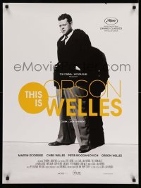 4b914 THIS IS ORSON WELLES French 24x32 '15 wonderful full-length smoking portrait of the legend!