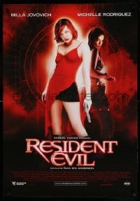 4b794 RESIDENT EVIL French 27x39 '02 Paul W.S. Anderson, Milla Jovovich, Michelle Rodriguez!