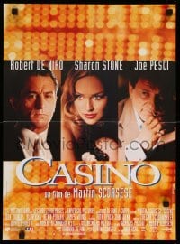 4b942 CASINO French 16x22 '96 Martin Scorsese, Robert De Niro & Sharon Stone, Pesci, different!