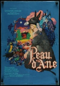 4b947 DONKEY SKIN French 16x23 '70 Jacques Demy's Peau d'ane, best art of Deneuve by Jim Leon!
