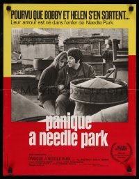 4b980 PANIC IN NEEDLE PARK French 17x22 '71 Al Pacino & Kitty Winn are heroin addicts in love!